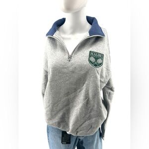 Zoe + Liv Gray and Blue Quarter-Zip Sweatshirt-never worn. Reposhing.